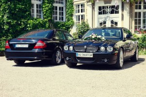 Hochzeitsautos der Oberklasse - Jaguar und Mercedes