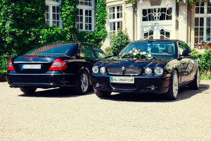 Mieten Sie ein Jaguar oder Mercedes als Hochzeitsauto inkl. Chauffeurdienst